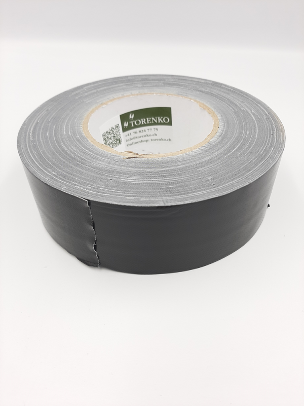 Premium Gewebeband Duct Tape Schwarz 50mm x 50m (Automobil-Industrie)